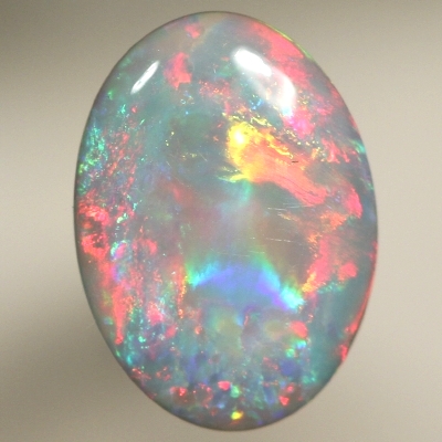 SOLID SEMI BLACK OPAL Beautiful Flame pattern, fire red and blue. SEE VIDEO 